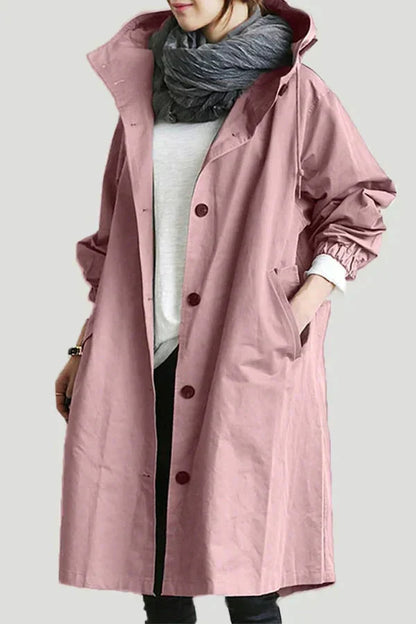 Urban oversize hooded waterproof raincoat for women | Elizabeth -12