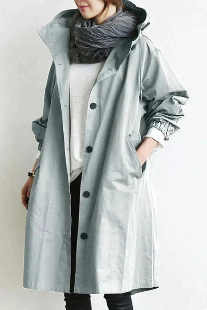 Urban oversize hooded waterproof raincoat for women | Elizabeth -2