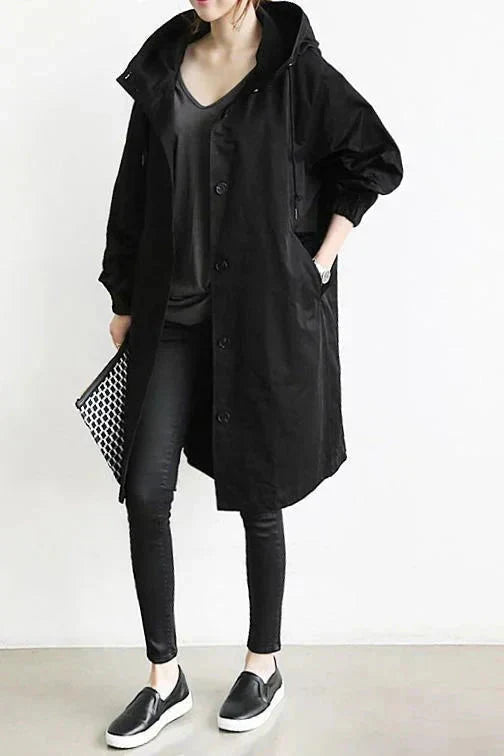 Urban oversize hooded waterproof raincoat for women | Elizabeth -4