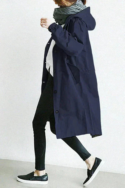 Urban oversize hooded waterproof raincoat for women | Elizabeth -7