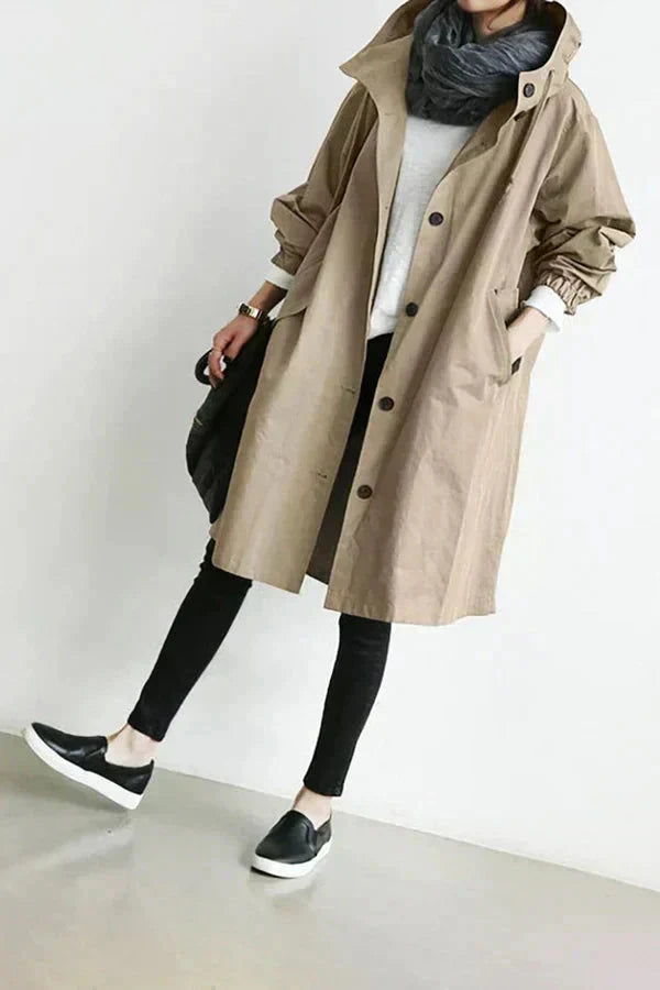 Urban oversize hooded waterproof raincoat for women | Elizabeth -9