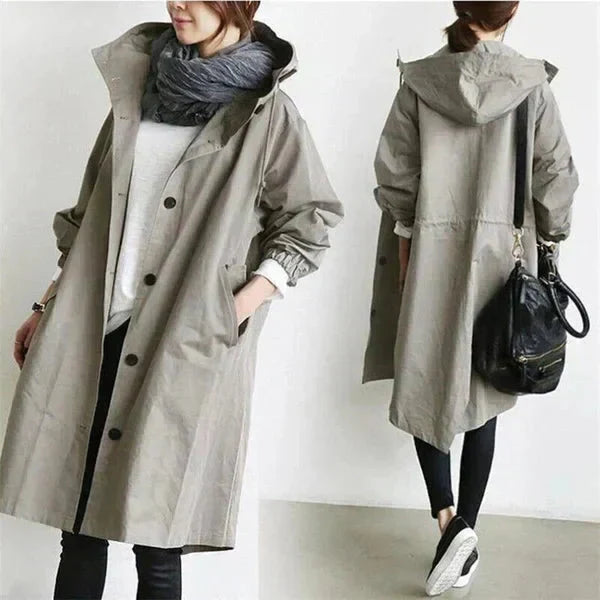 Urban oversize hooded waterproof raincoat for women | Elizabeth -1