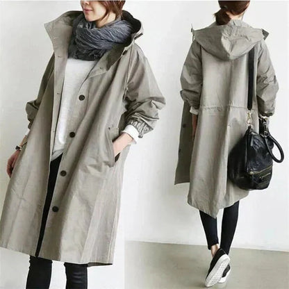 Urban oversize hooded waterproof raincoat for women | Elizabeth -1