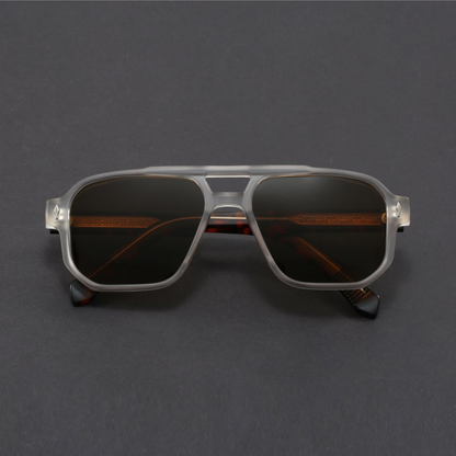 Bold aviator sunglasses with blackout UV protection lenses for men | Kairo
