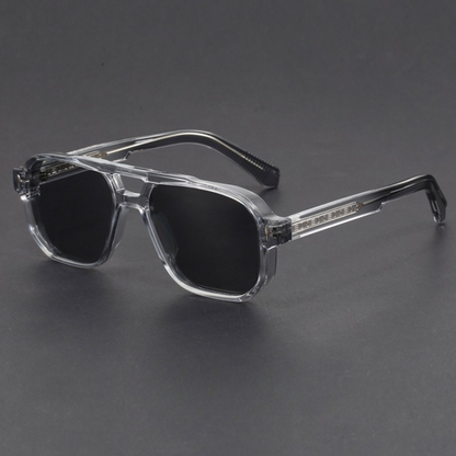 Bold aviator sunglasses with blackout UV protection lenses for men | Kairo
