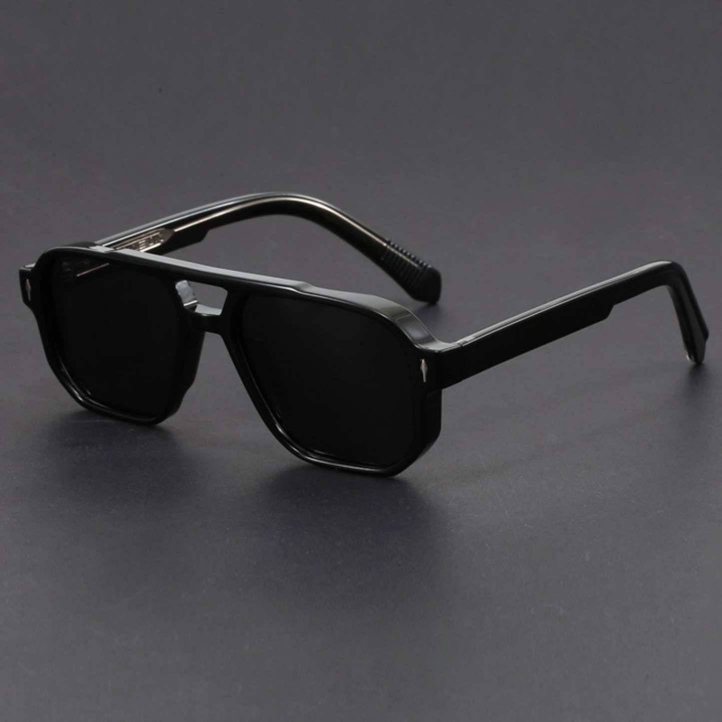 Bold aviator sunglasses with blackout UV protection lenses for men | Kairo