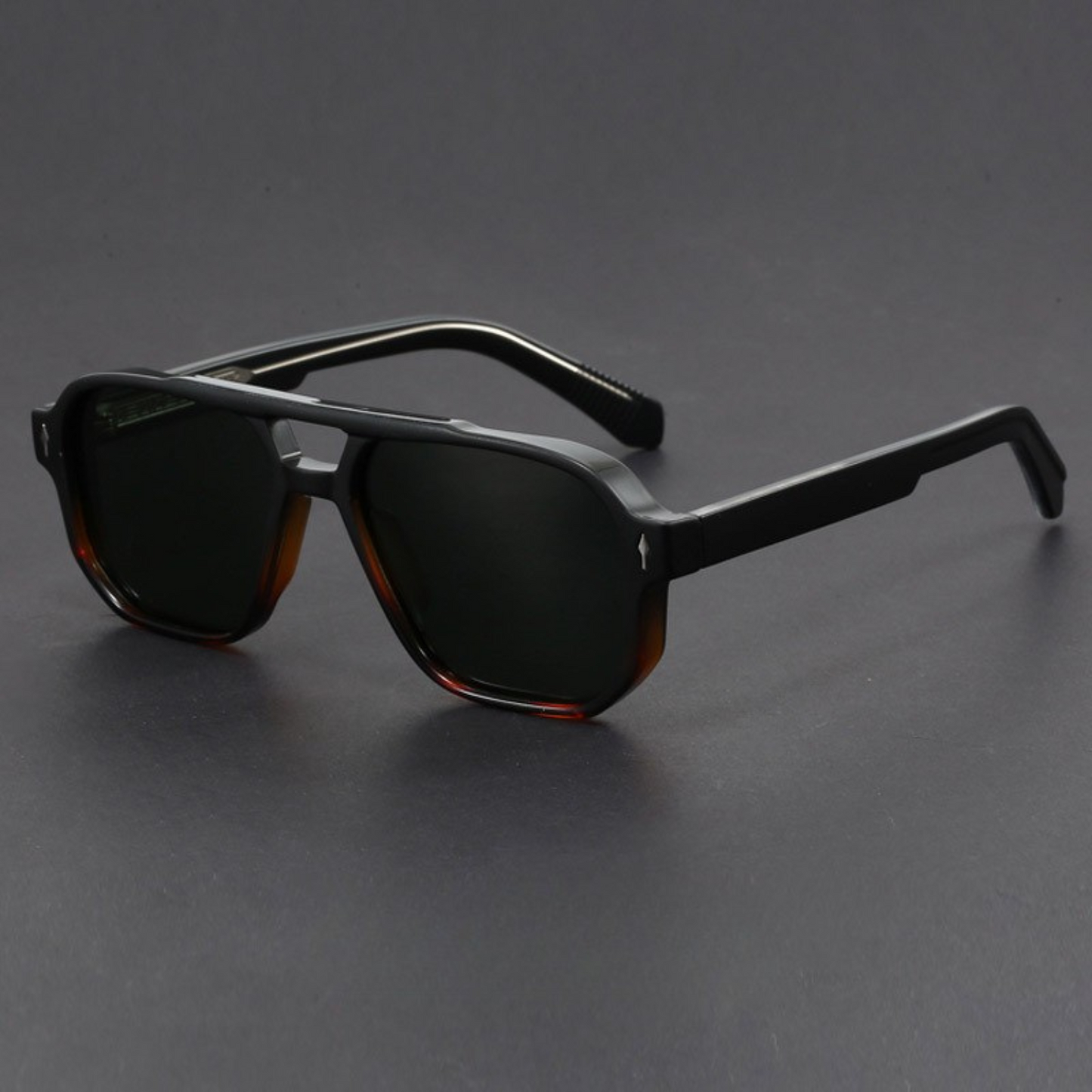 Bold aviator sunglasses with blackout UV protection lenses for men | Kairo