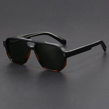 Bold aviator sunglasses with blackout UV protection lenses for men | Kairo