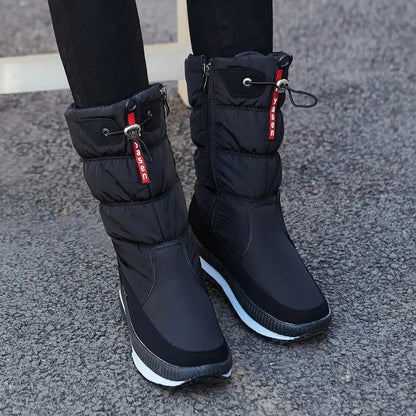 Cosy waterproof mid-calf winter boots for women -5