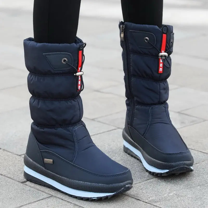 Cosy waterproof mid-calf winter boots for women -7