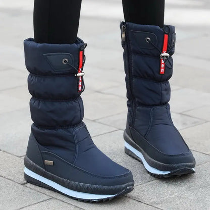 Cosy waterproof mid-calf winter boots for women -7