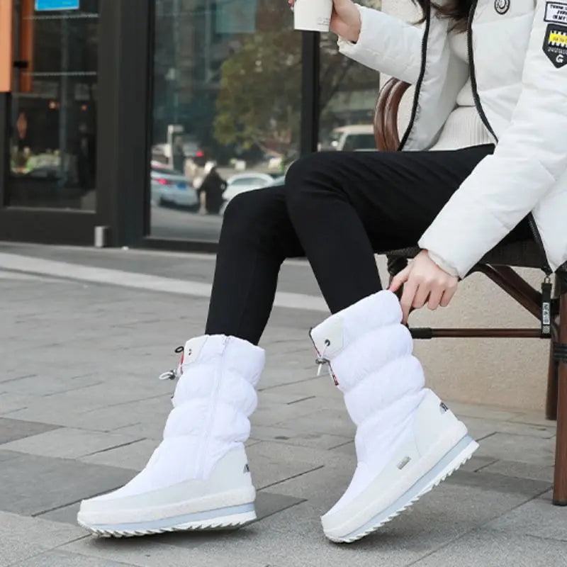 Cosy waterproof mid-calf winter boots for women -1