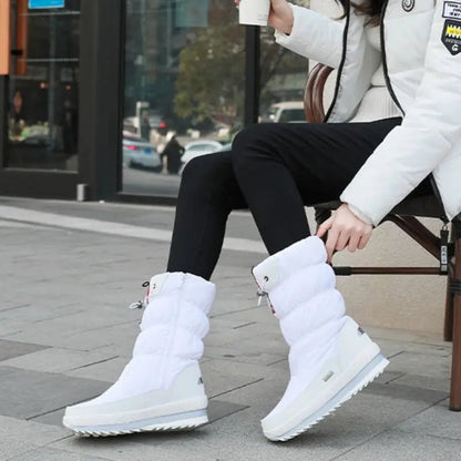 Cosy waterproof mid-calf winter boots for women -1