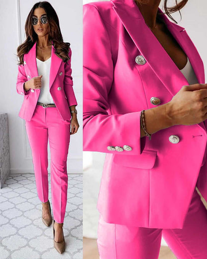 Chic modern blazer and trouser set for women | Elena -3