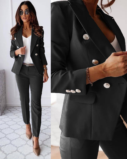Chic modern blazer and trouser set for women | Elena -1