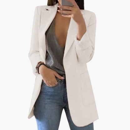 Smart structured front-pocket blazer for women -7