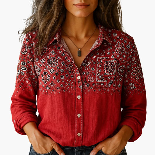 Classic button-down collared shirt for women -1