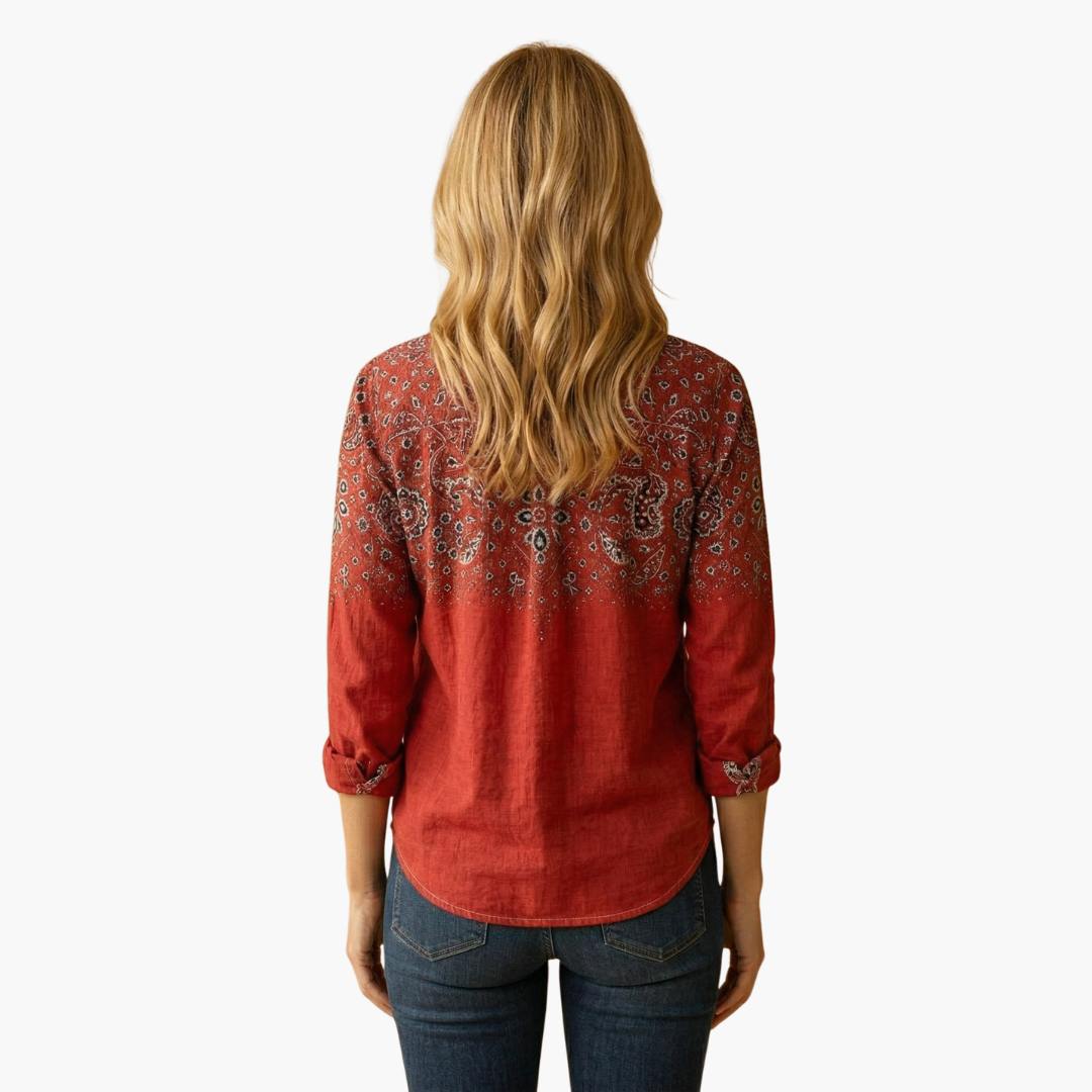 Classic button-down collared shirt for women -5