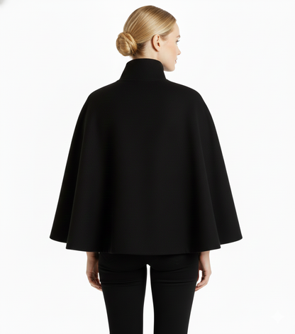 Relaxed high-collar belted wool coat for women | Ivanna -10