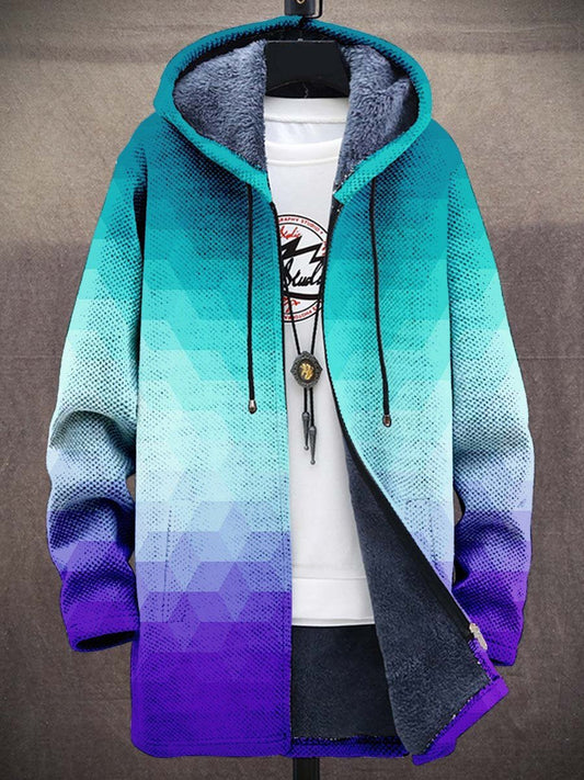 Artistic pattern knit cardigan with versatile relaxed fit for men | Yindi