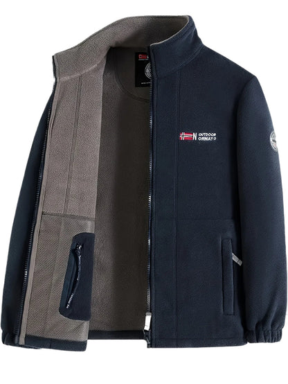 Warm lightweight outdoor fleece jacket for men | Julius -1