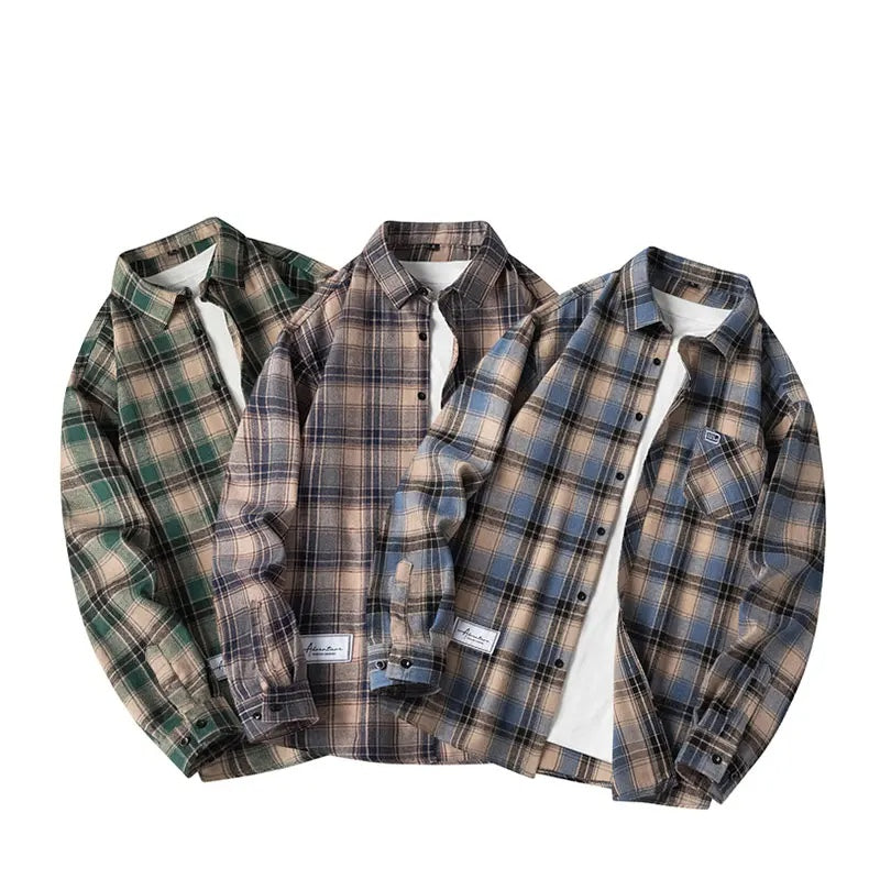 Classic plaid flannel shirt with relaxed everyday fit for men | Maverick