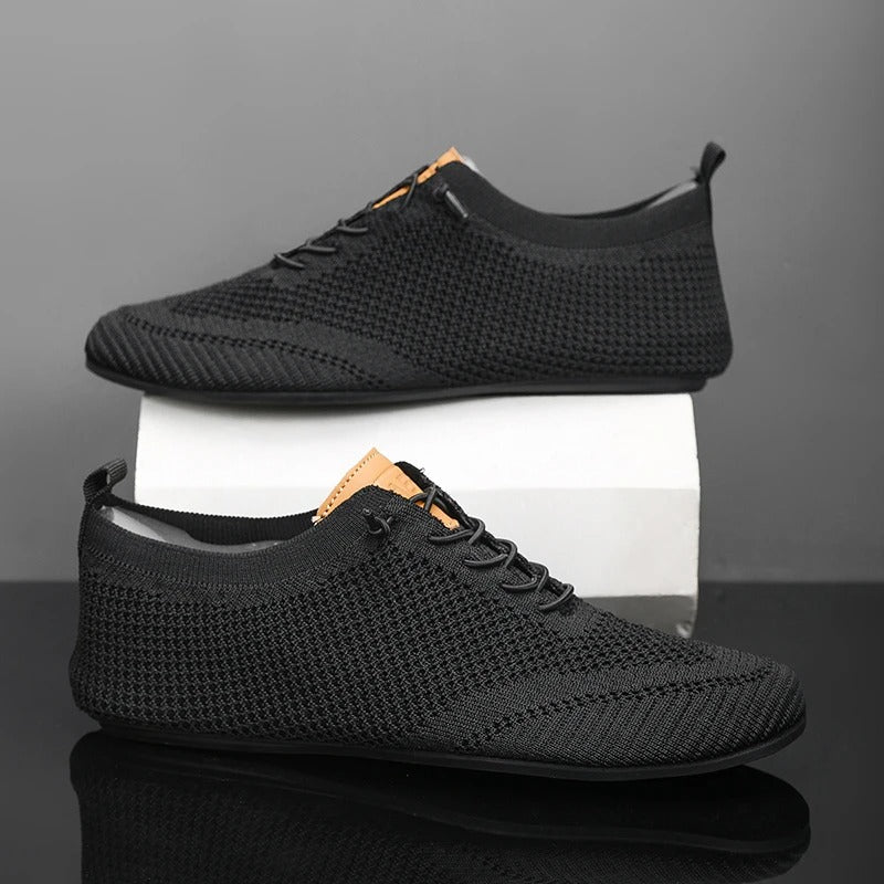 Featherlight comfortable stretch knit slip-on trainers for men | Mesh Knit -10