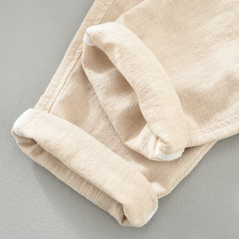 Lightweight tapered drawstring pants with textured finish for men | Braven
