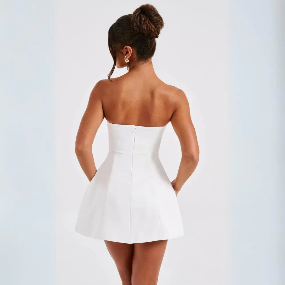 Fitted bodycon mini dress for women | Asha -4