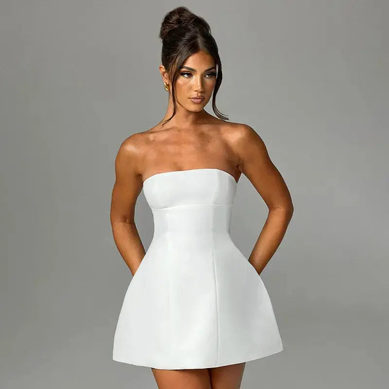 Fitted bodycon mini dress for women | Asha -1