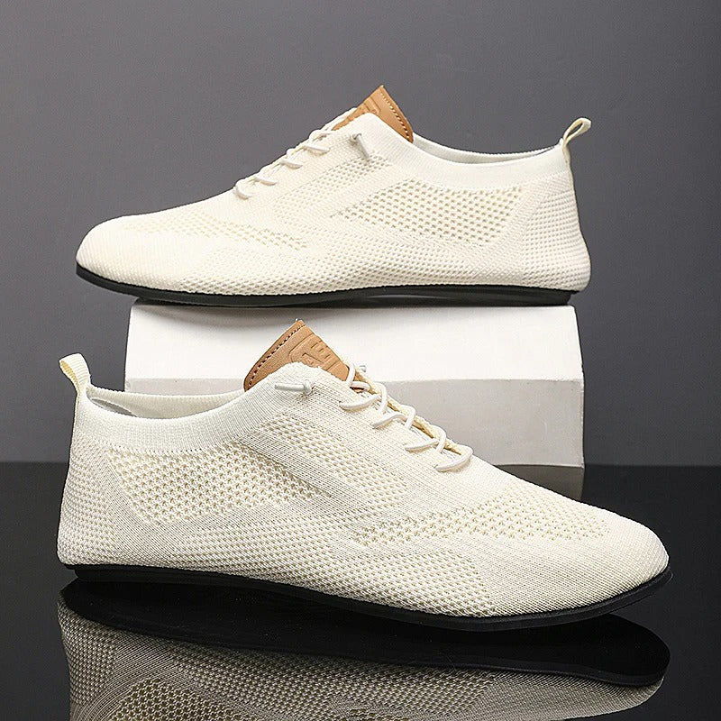 Featherlight comfortable stretch knit slip-on trainers for men | Mesh Knit -16