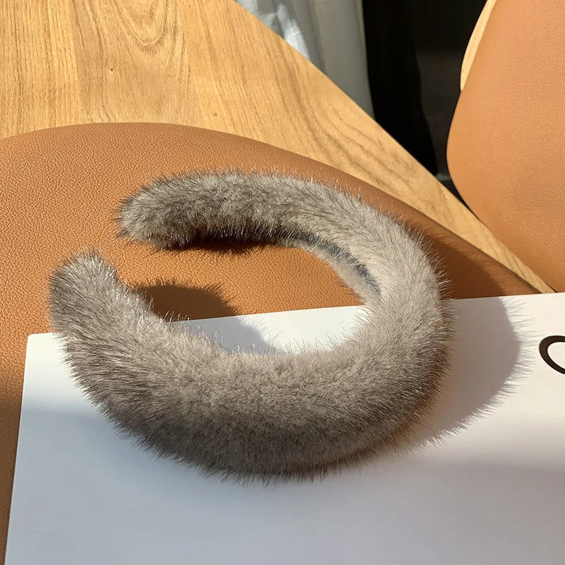 Elegant winter plush headband accessory for women | Elara