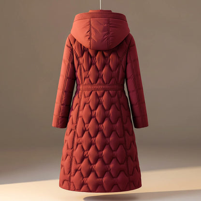 Warm lightweight hooded quilted coat for women | Lauren -5