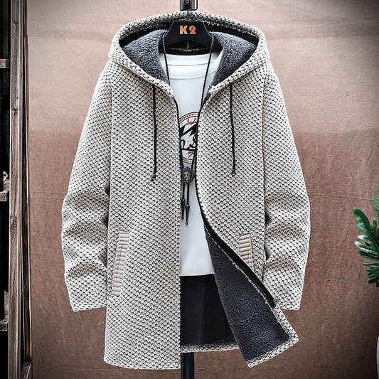 Tailored hooded jacket with fleece lining and zip closure for men | Valmont
