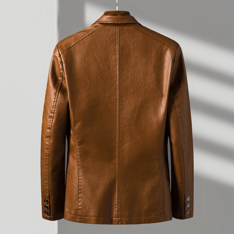 Classic tailored Italian leather jacket for men | Alessandro Verdi -5