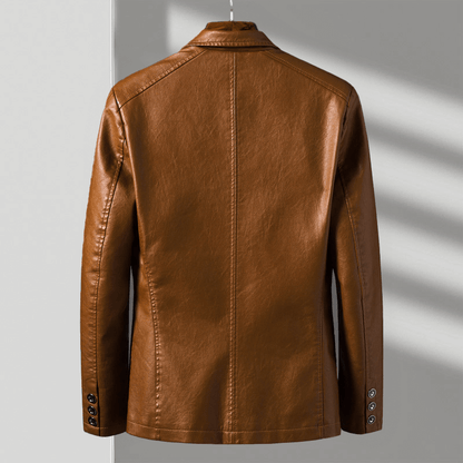 Classic tailored Italian leather jacket for men | Alessandro Verdi -5