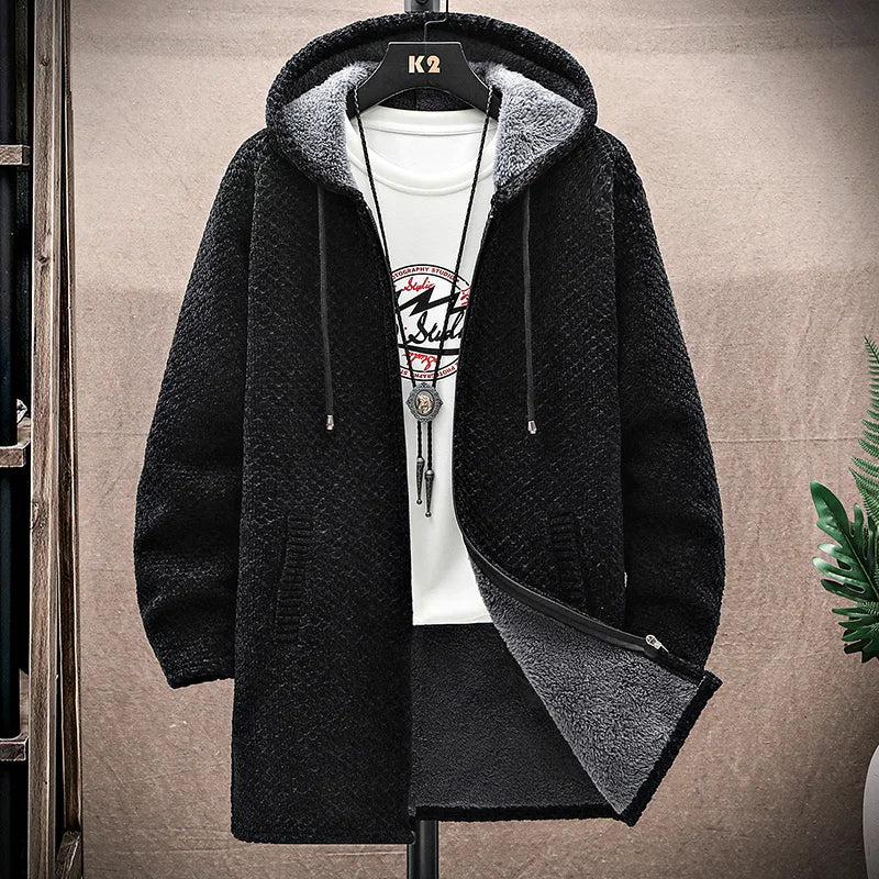 Tailored hooded jacket with fleece lining and zip closure for men | Valmont