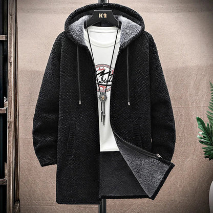 Tailored hooded jacket with fleece lining and zip closure for men | Valmont