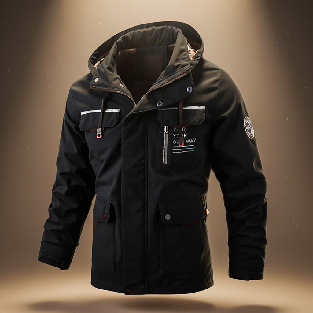 Warm hooded weather-resistant winter jacket for men | Explorer -2