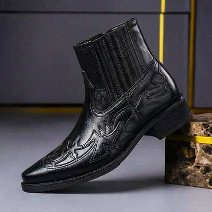 Handcrafted polished genuine leather boots for men | Hawkins -2