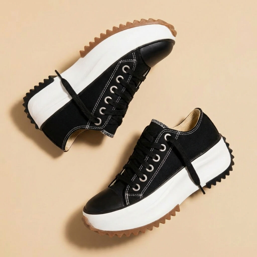 Bold high-top canvas platform sneakers for women | Eva -3