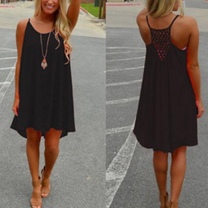 Sleeveless chiffon beach cover-up dress for women -2