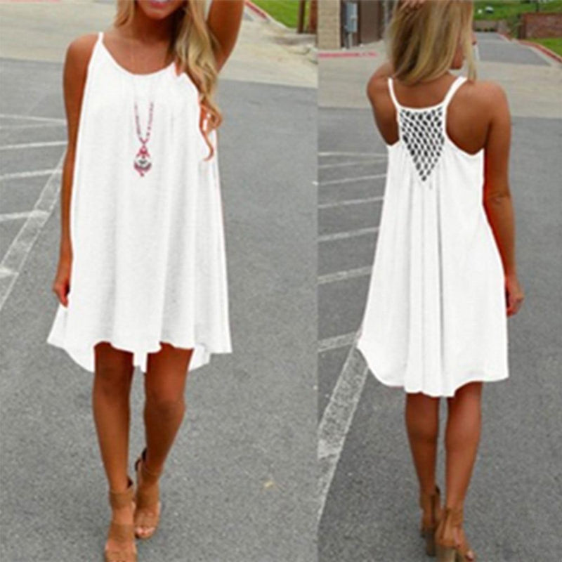 Sleeveless chiffon beach cover-up dress for women -1