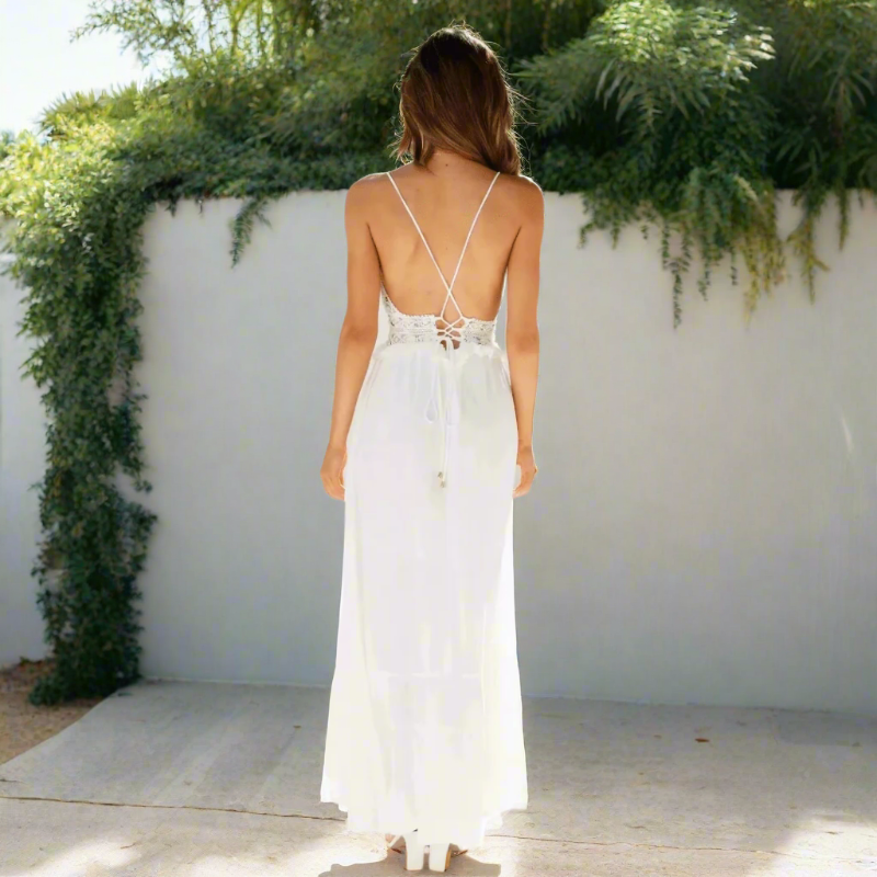 Relaxed casual boho midi dress for women -2