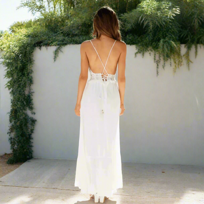 Relaxed casual boho midi dress for women -2