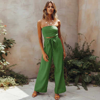 Casual backless sleeveless boho romper for women -4
