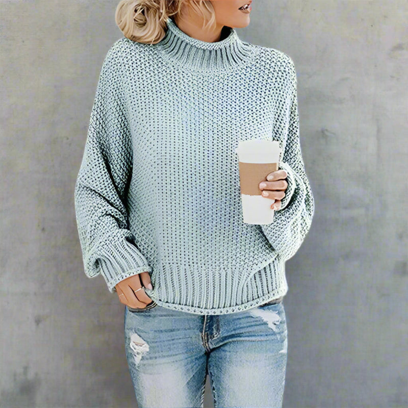 Relaxed loose-fit knit pullover sweater for women -7