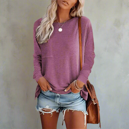 Relaxed long-sleeve casual shirt for women -9