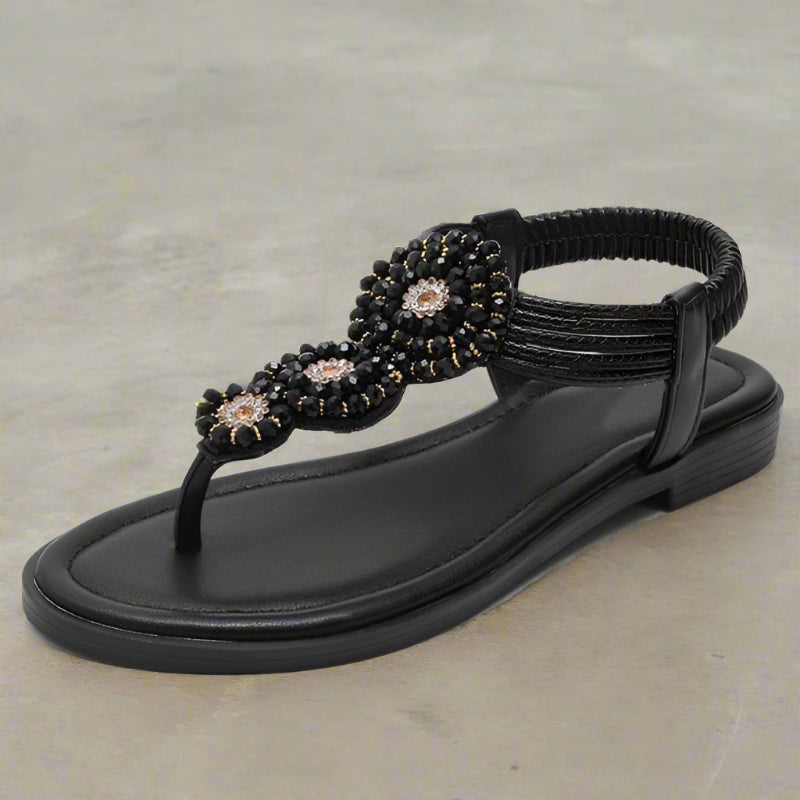 Comfortable open-toe boho flat sandals for women -5