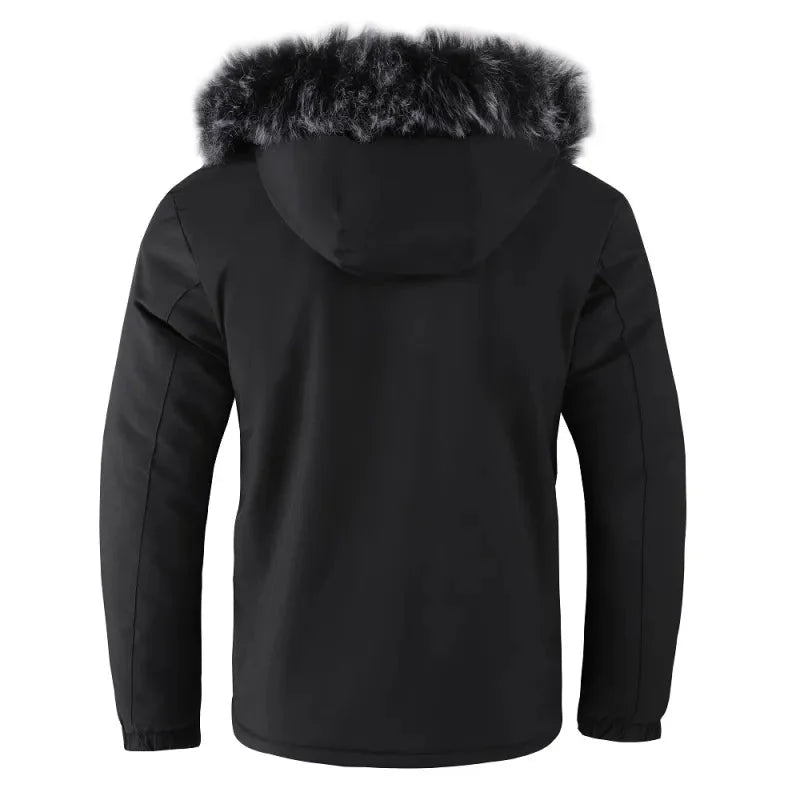 Warm hooded down puffer jacket for men | Alpine Armor -8